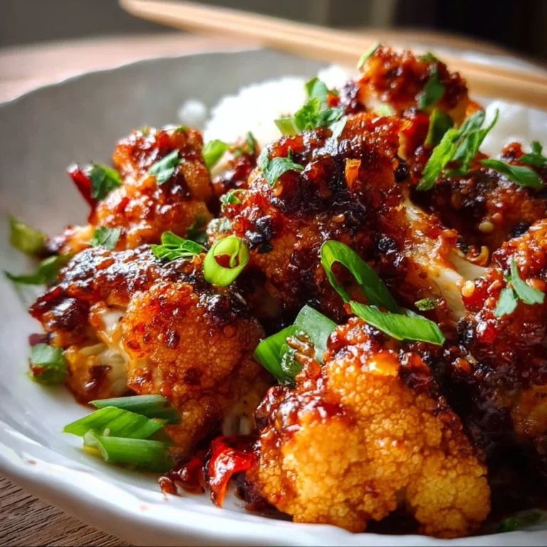 Air-fried Korean chili cauliflower (Gochujang) served as a tasty side dish.