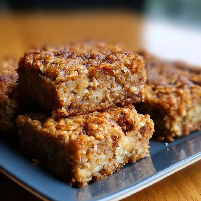 Healthy homemade Banana Oatmeal Bars recipe with ripe bananas and oats