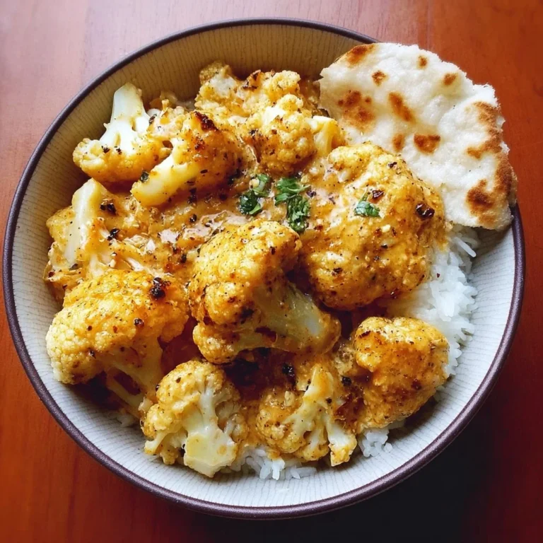Delicious butter cauliflower dish garnished with herbs