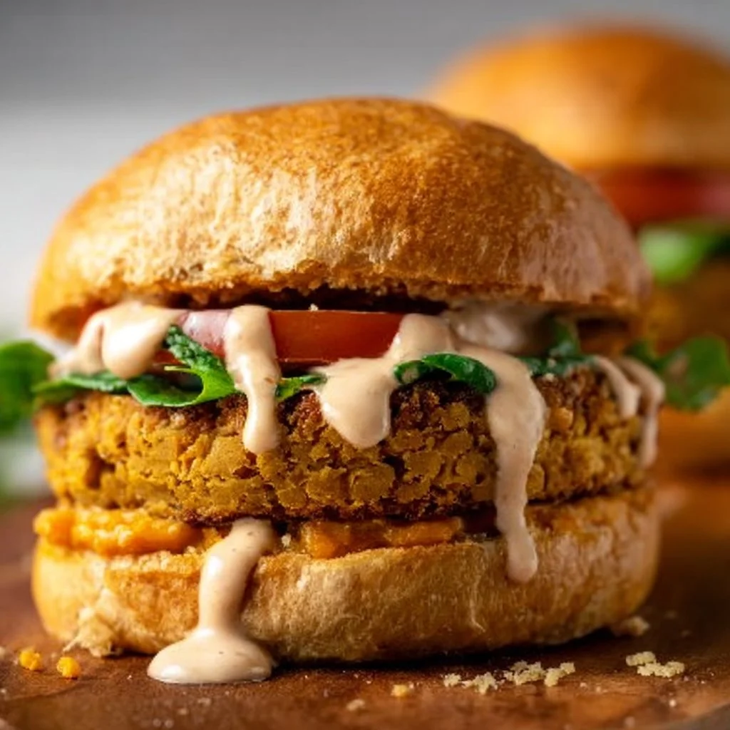 Chipotle Butternut Squash & White Bean Burgers