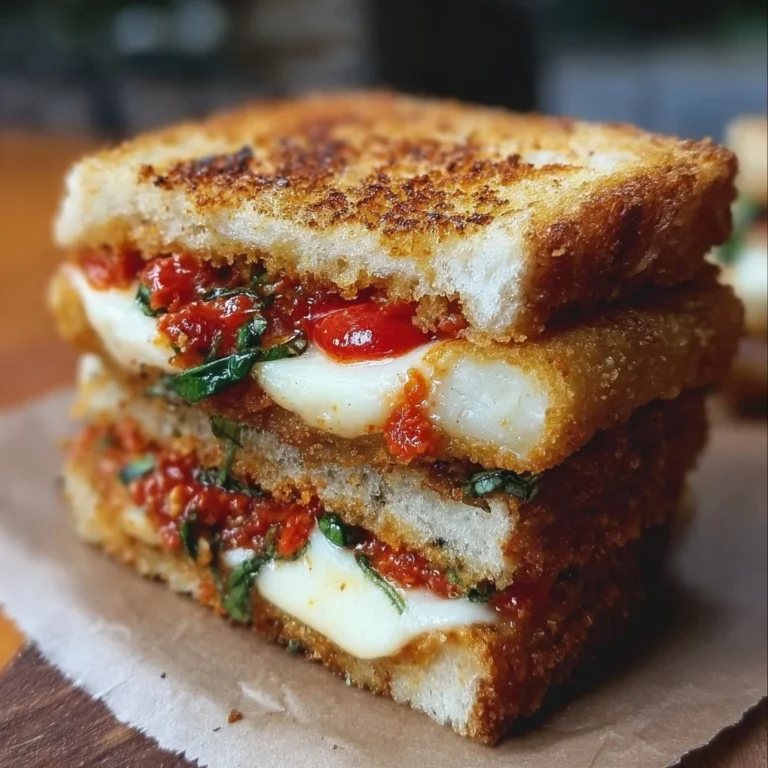 Crispy Tofu Parm Sandwich with vegan cheese and marinara sauce
