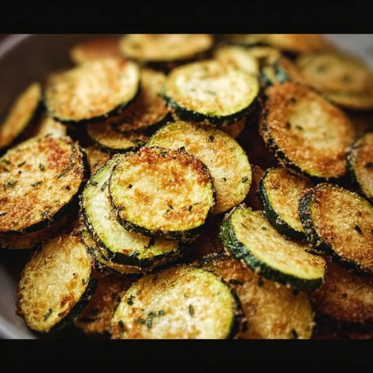 Oven-baked zucchini chips served in a bowl as a healthy snack option
