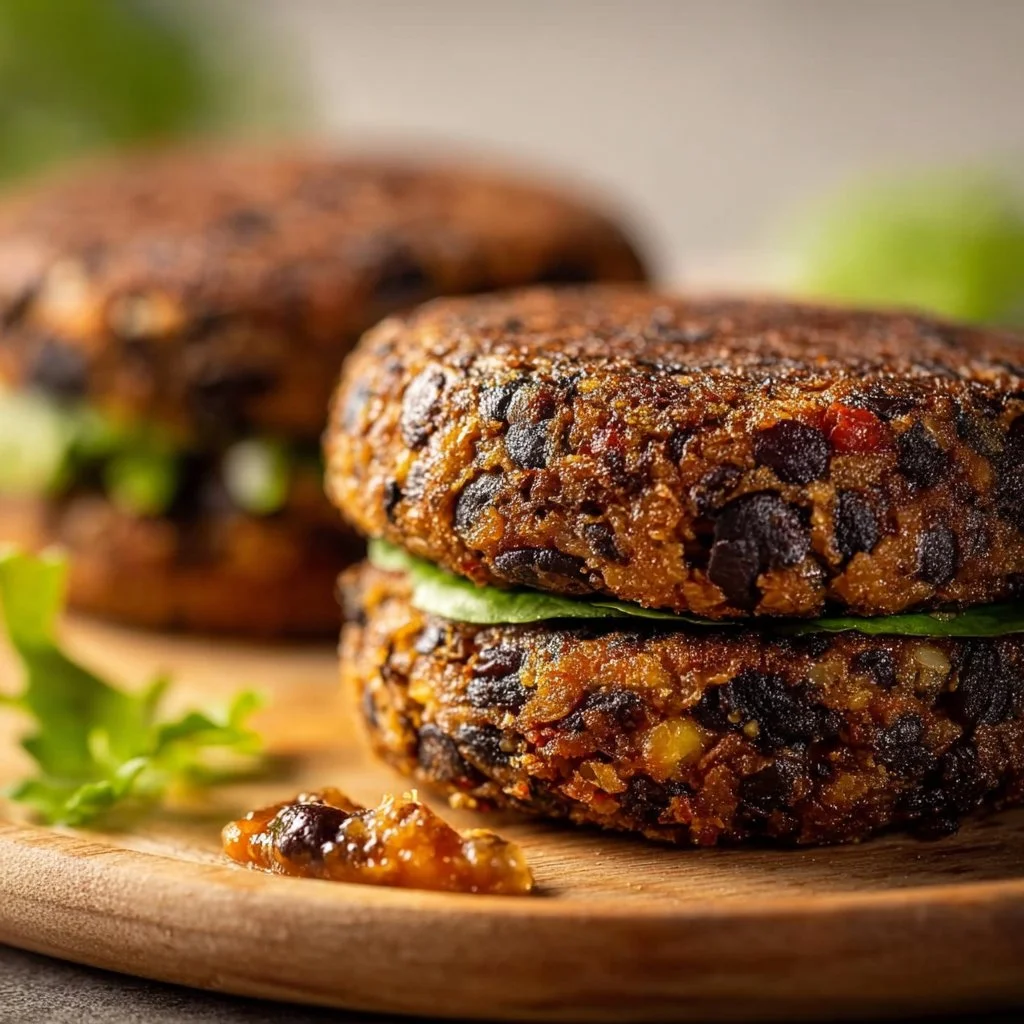 Perfect Black Bean Veggie Burger in 2 Steps