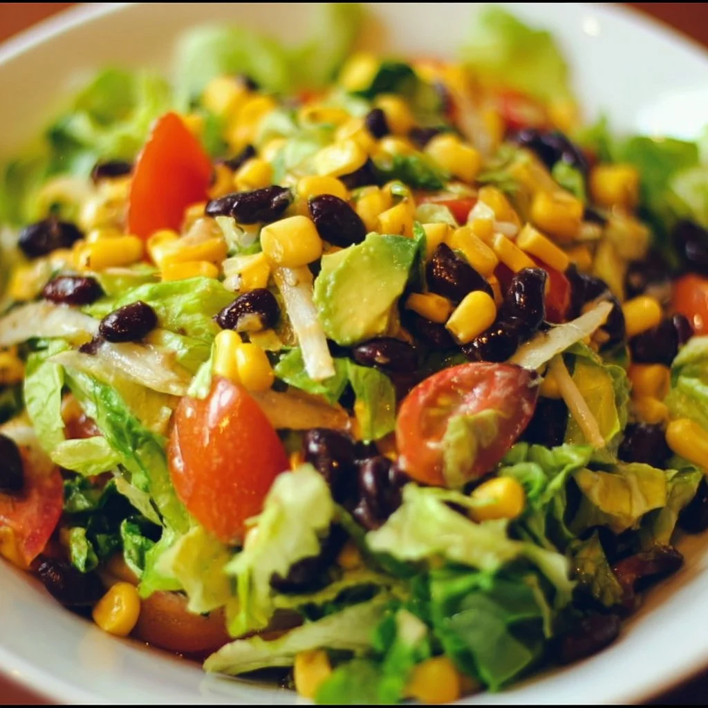 Fresh and vibrant Southwest Salad with ingredients like corn, black beans, and avocado.