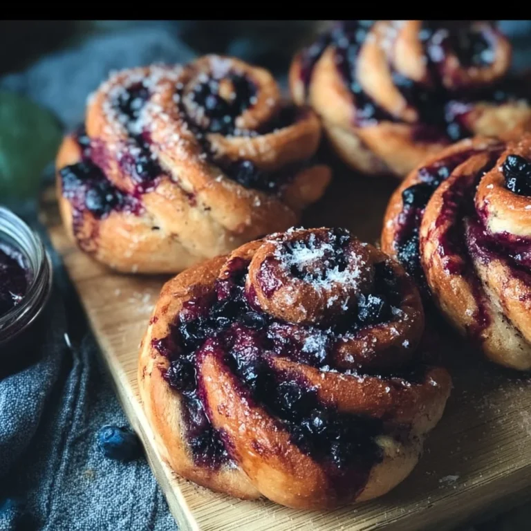 Vegan blueberry buns fresh out of the oven, showcasing their fluffy texture and vibrant color.