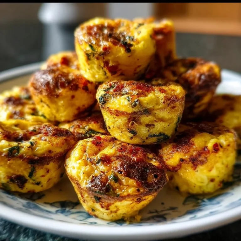 Delicious vegan egg bites on a plate, perfect for a plant-based snack.