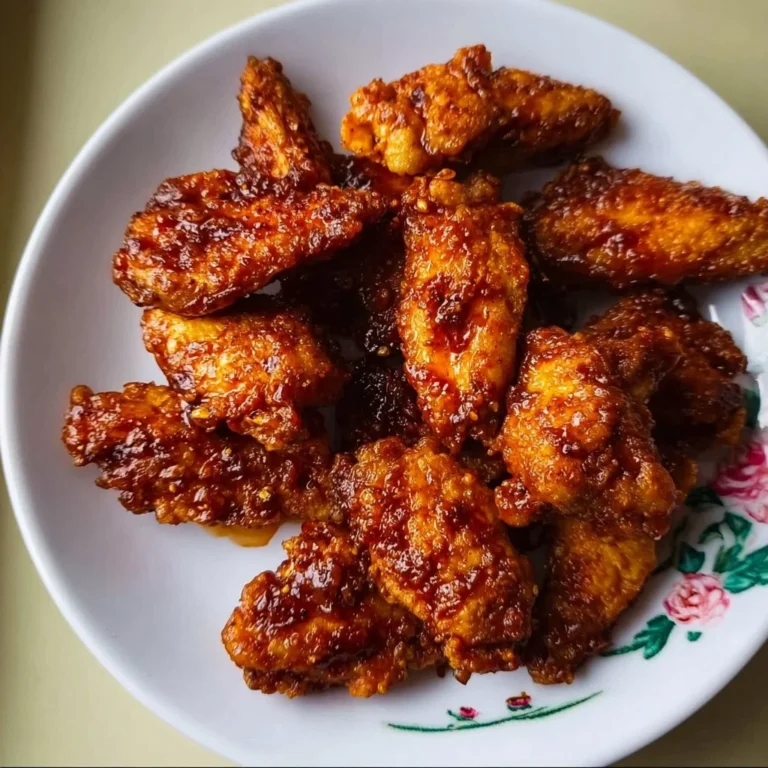 Crispy vegan jackfruit wings served with dipping sauce on a plate