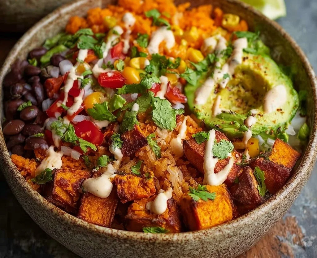 Vegan Sweet Potato Burrito Bowl