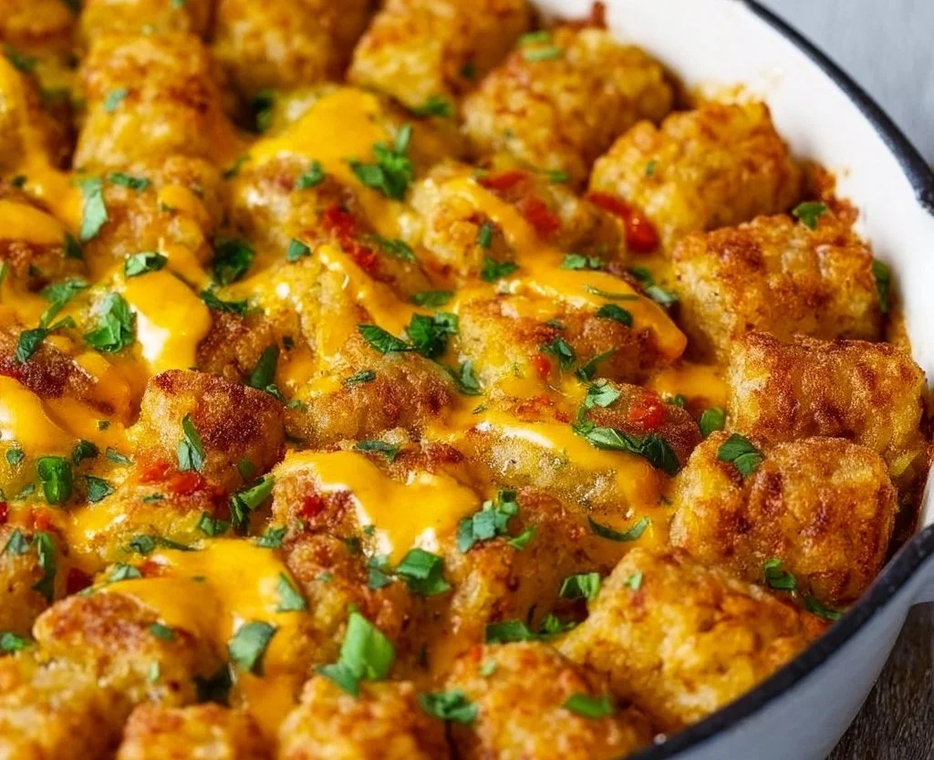 Vegan Tater Tot Breakfast Casserole