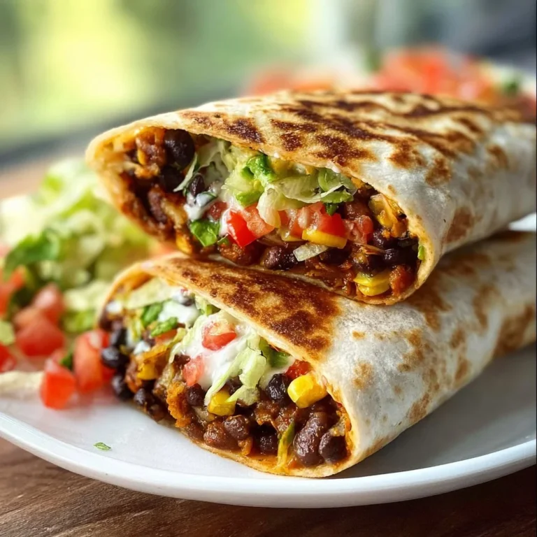 Delicious black bean crunch wrap filled with fresh ingredients and spices.