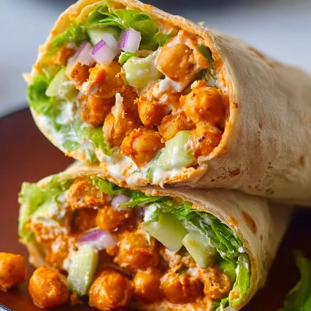 Buffalo Chickpea Wraps for a Flavor-Packed, Easy Meal!