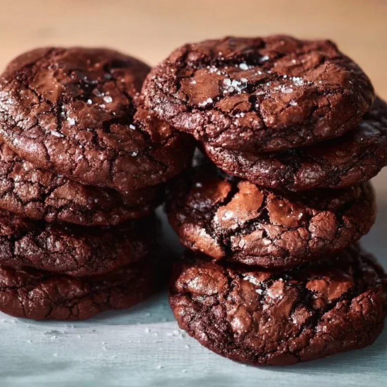 Chewy, fudgy gluten-free brownie cookies on a cooling rack.