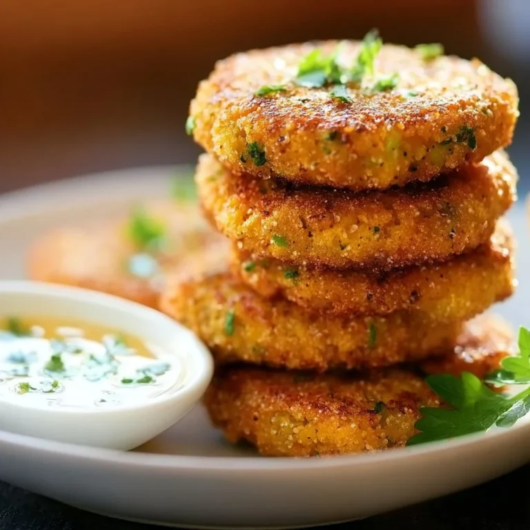 Delicious homemade chickpea fritters served with dipping sauce.