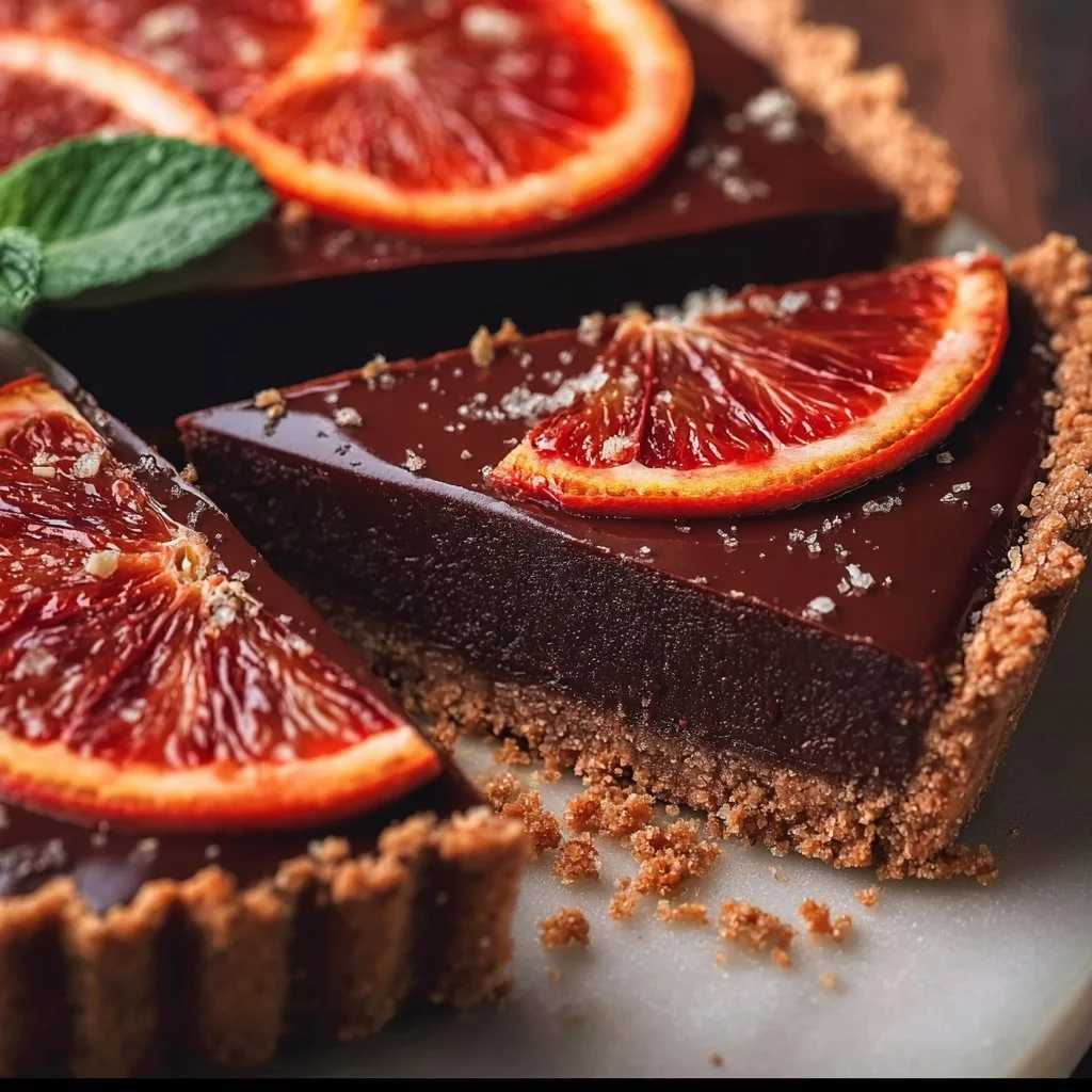 Chocolate Blood Orange Vegan Tart