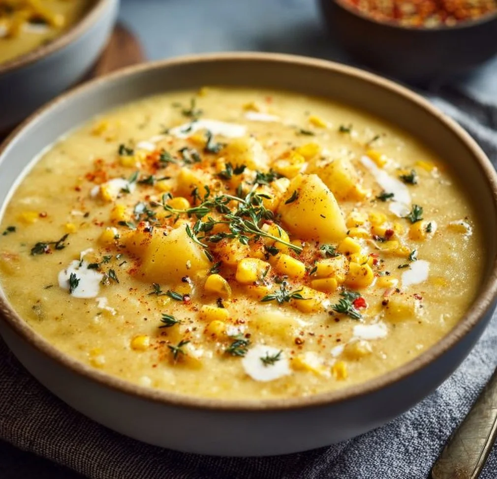 Creamy Vegan Corn and Potato Soup
