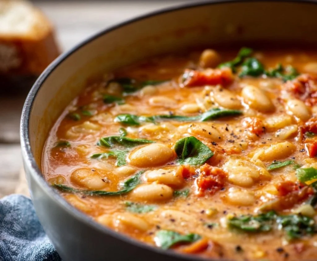 Creamy Vegan Tomato White Bean Stew