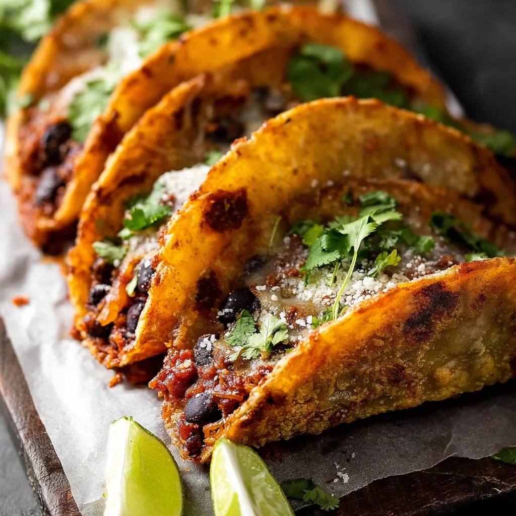 Crispy Black Bean Tacos