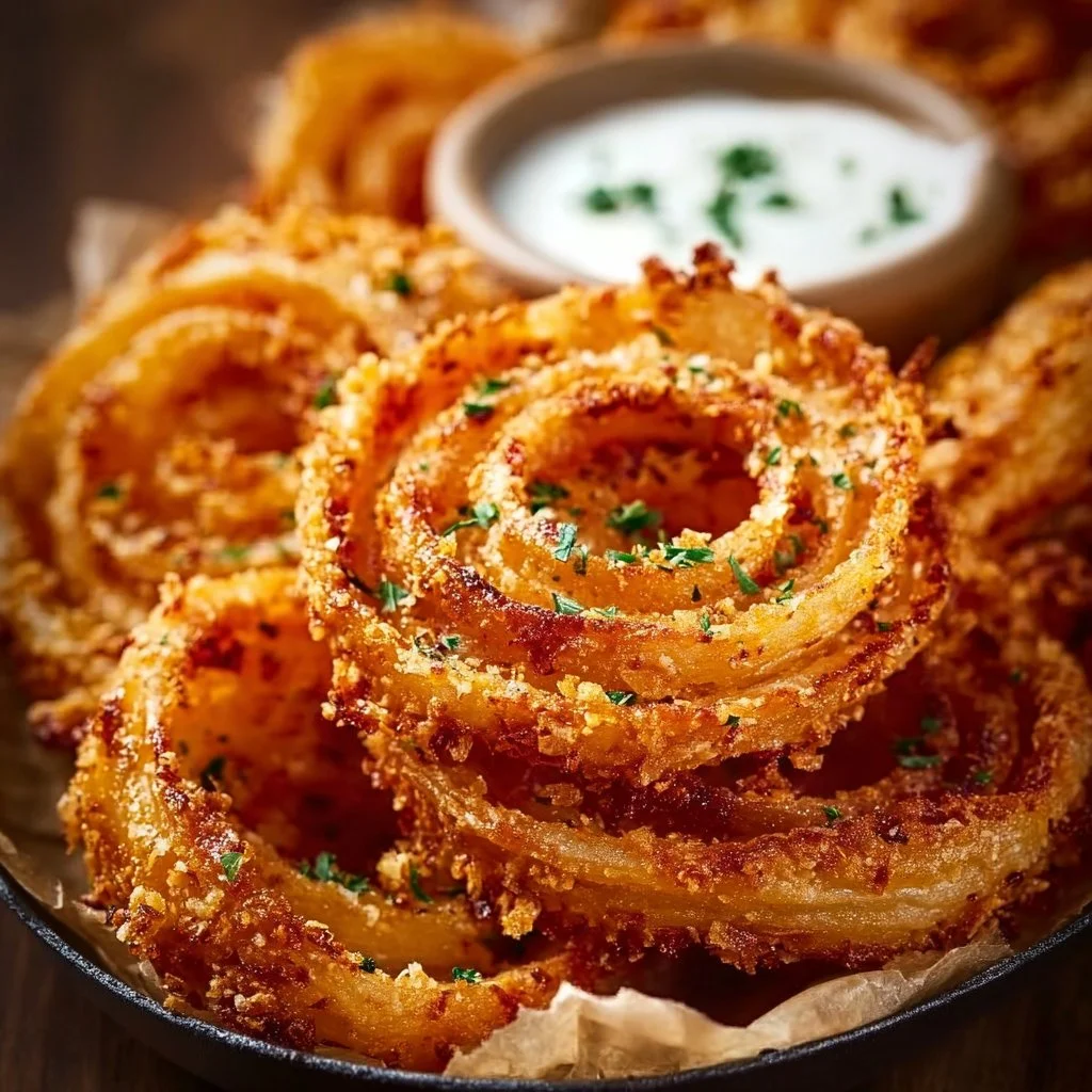 Crispy Parmesan Onion Ring Chips
