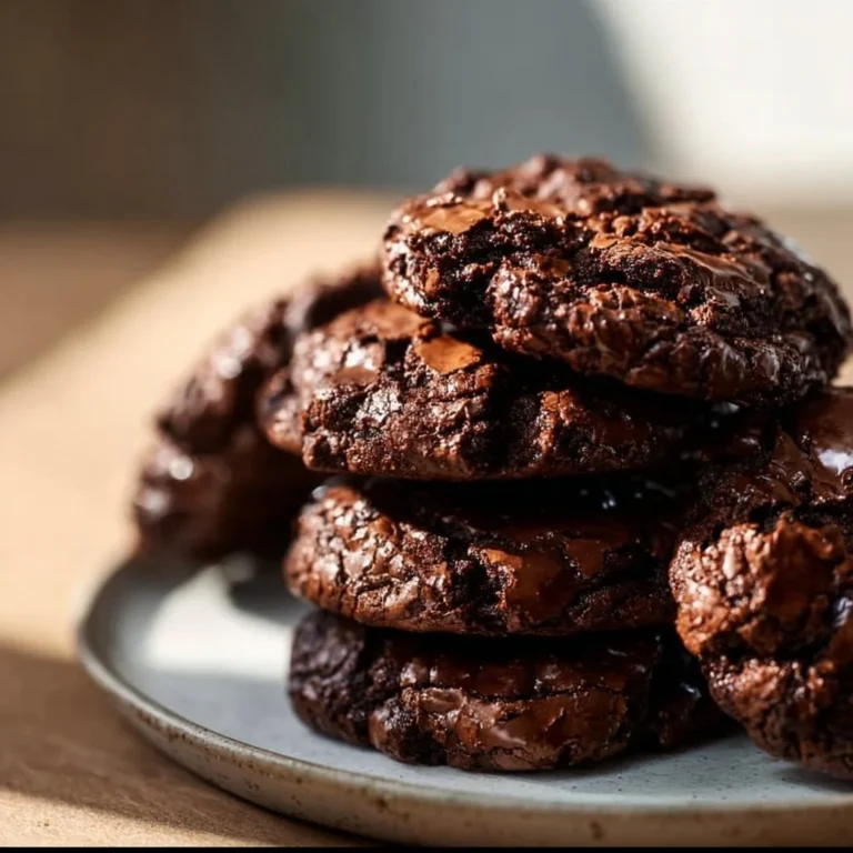 Delicious fudgy brownie cookies with chocolate chips on a plate