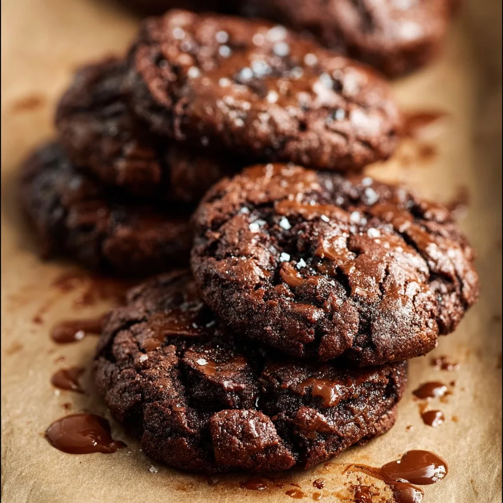 Fudgy Vegan Double Chocolate Chip Cookies