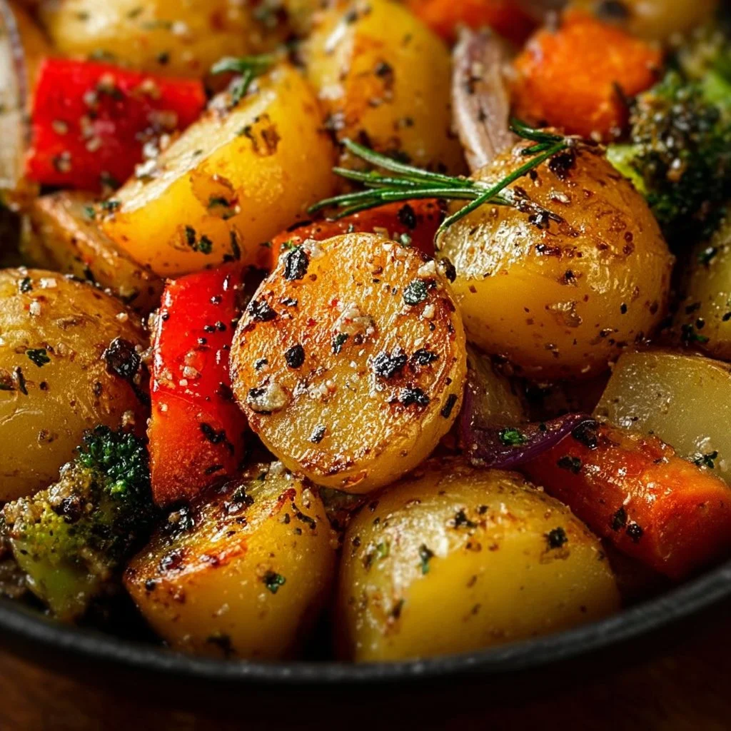 Garlic Herb Roasted Potatoes and Veggies