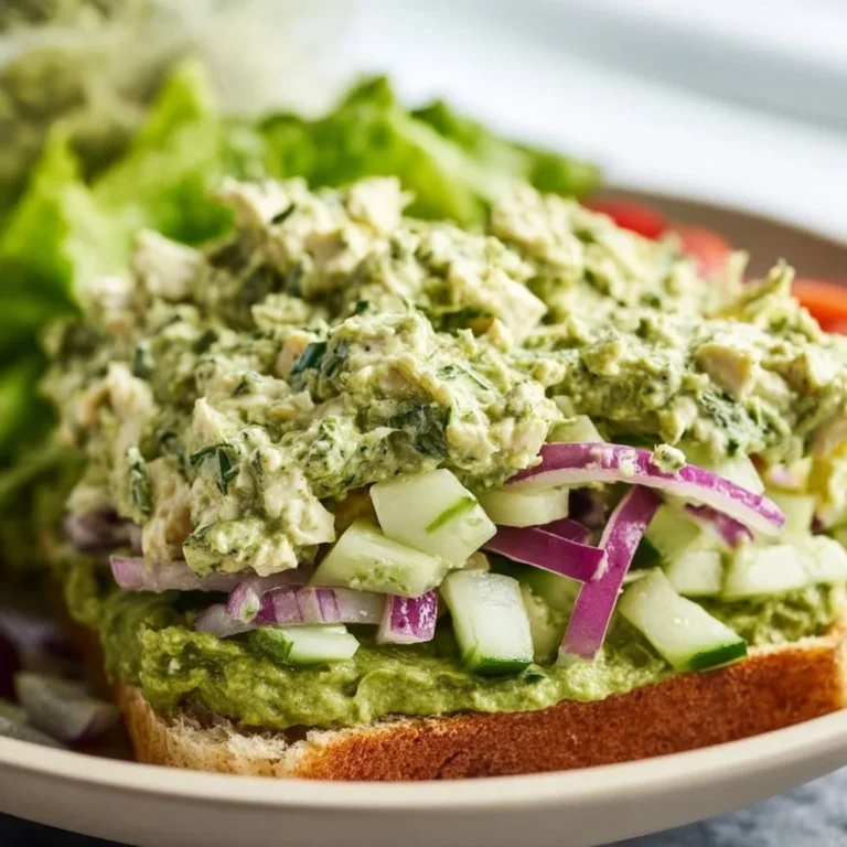 Delicious Green Goddess Salad Sandwich loaded with fresh greens and herbs