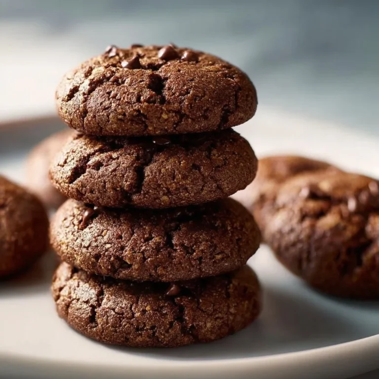 Delicious healthy high protein cocoa chickpea cookies with banana on a plate