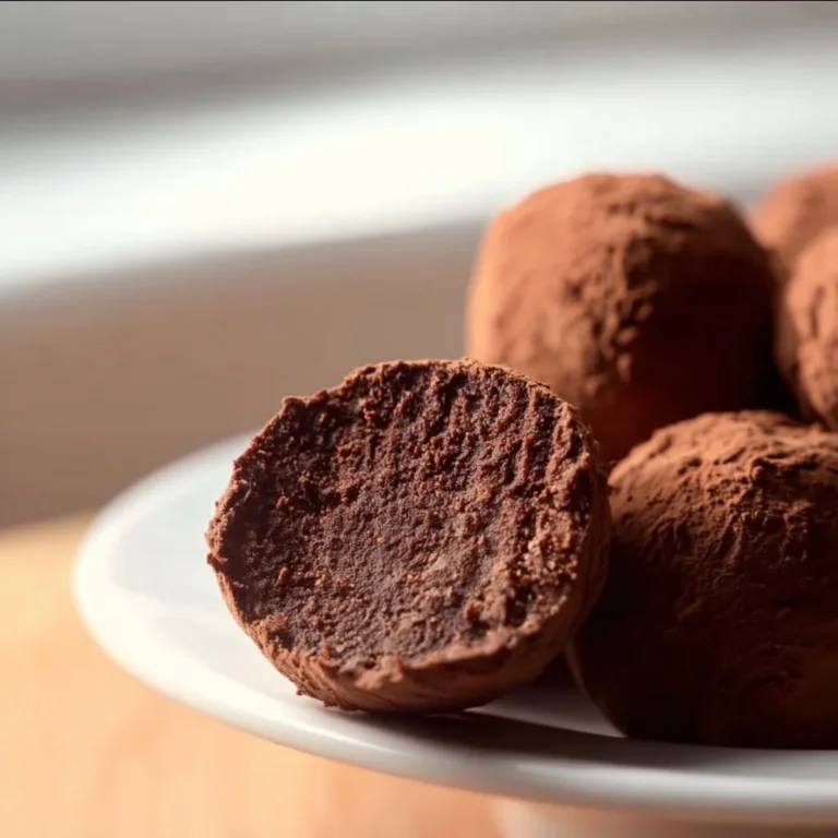 Healthy vegan chocolate truffles made with natural ingredients