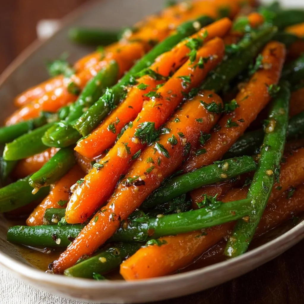 Honey Glazed Carrots & Green Beans