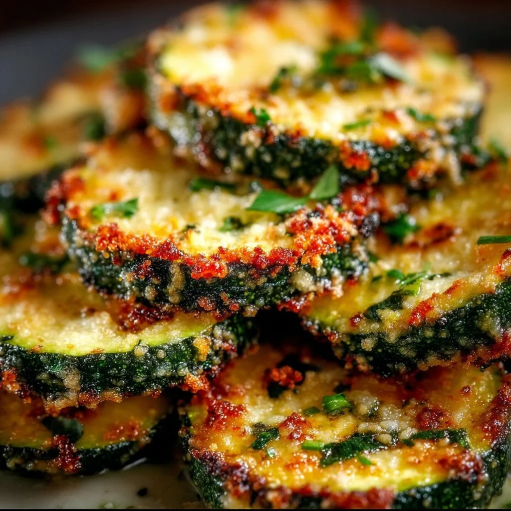 Irresistibly Crunchy Garlic Parmesan Roasted Zucchini