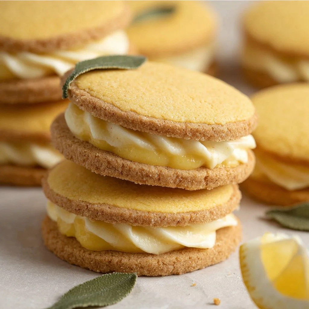 Lemon Sandwich Cookies With Lemon Curd (Vegan, Gluten Free)