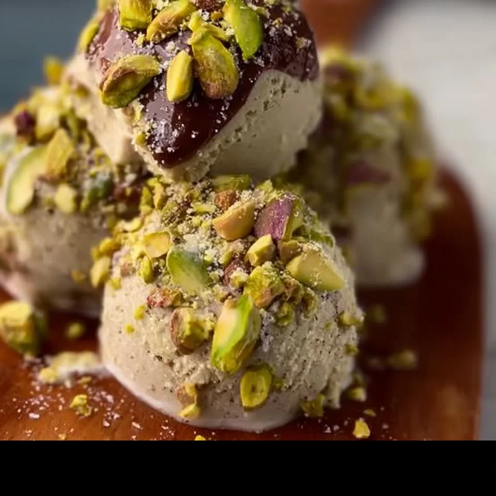 Mini Vegan Pistachio Ice Creams