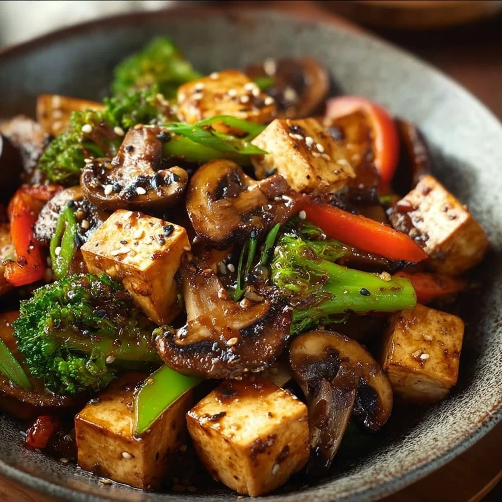 Mushroom and Tofu Stir-Fry