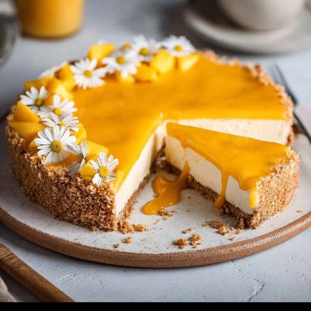No Bake Mango Cheesecake (No Gelatin)