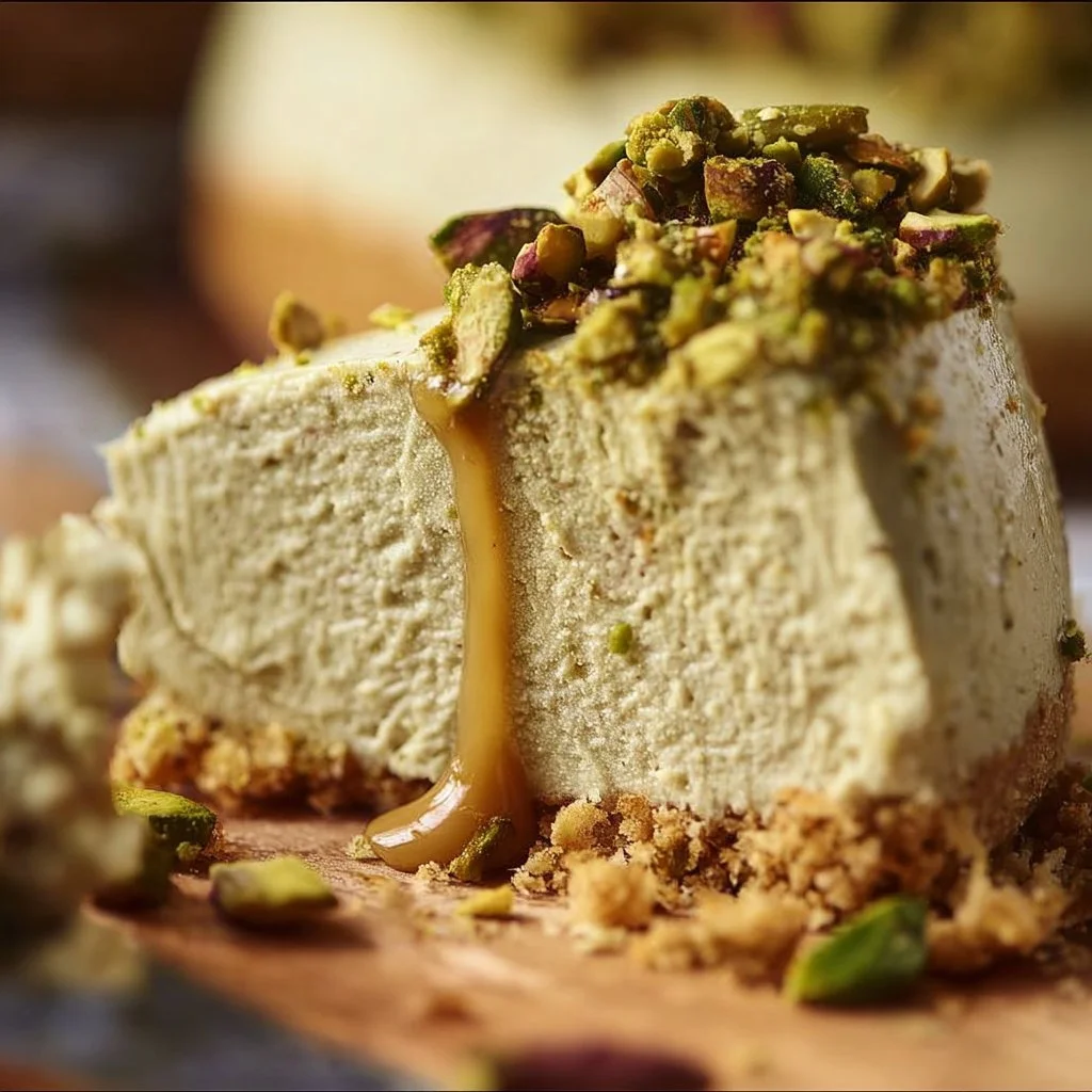 No-Bake Vegan Pistachio Cheesecake