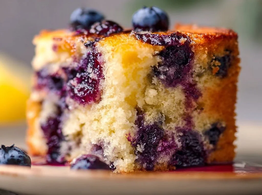 One Bowl Vegan Lemon Blueberry Cake