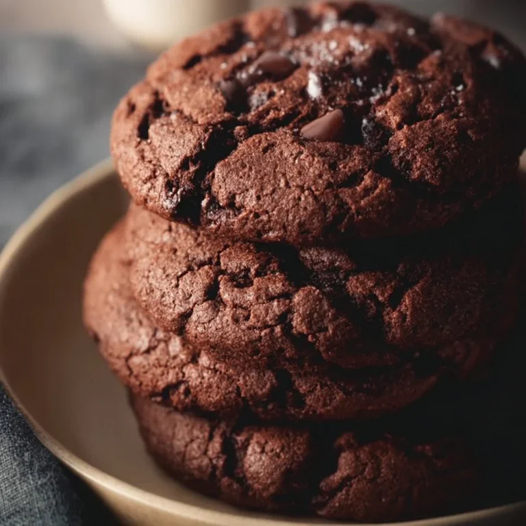 Quick and easy vegan double chocolate cookies ready in 25 minutes