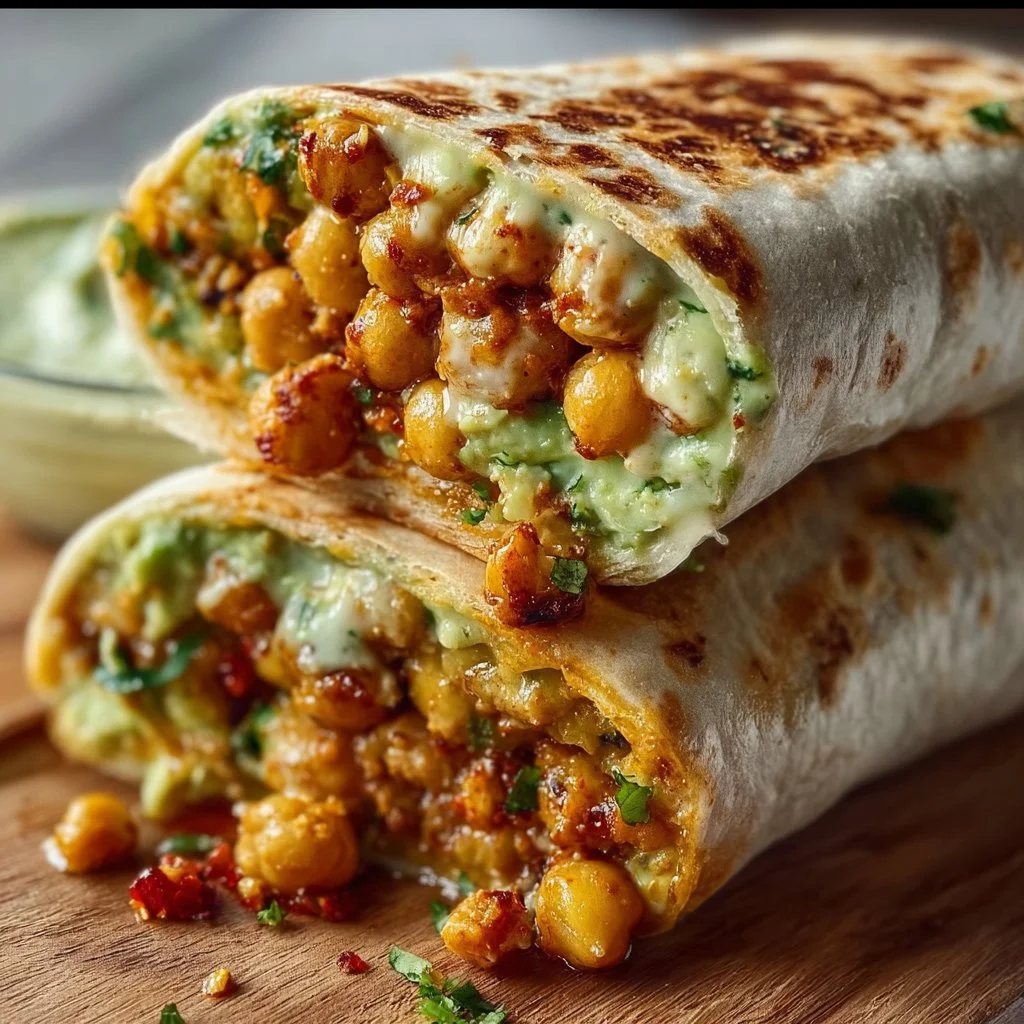 Spicy Chickpea Avocado Wrap