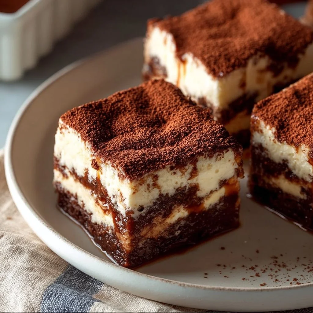 Tasty Tiramisu Cheesecake Brownies