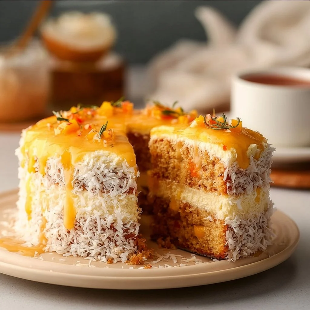 Ultimate Vegan Mango Coconut Cake