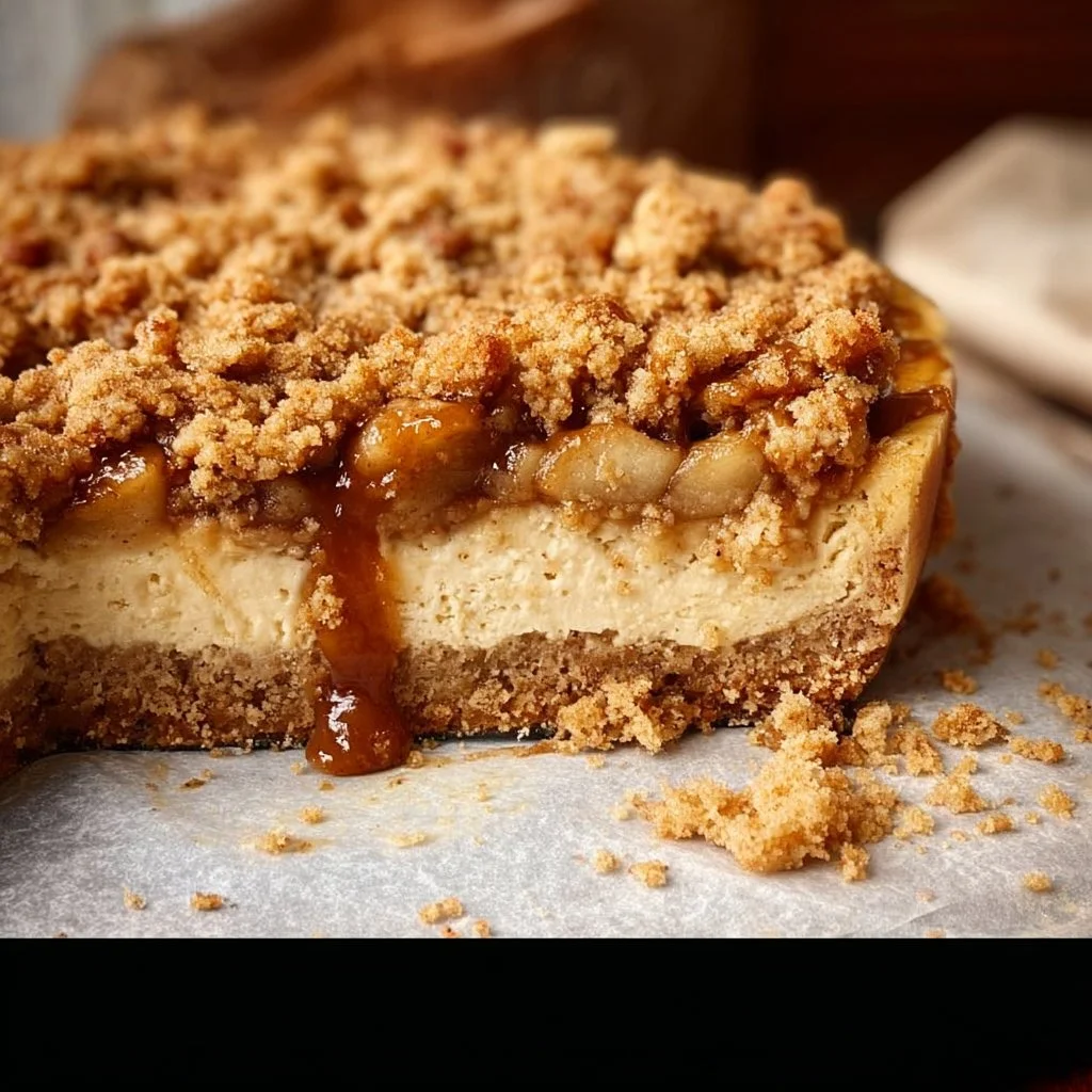 Vegan Apple Crumble Cheesecake