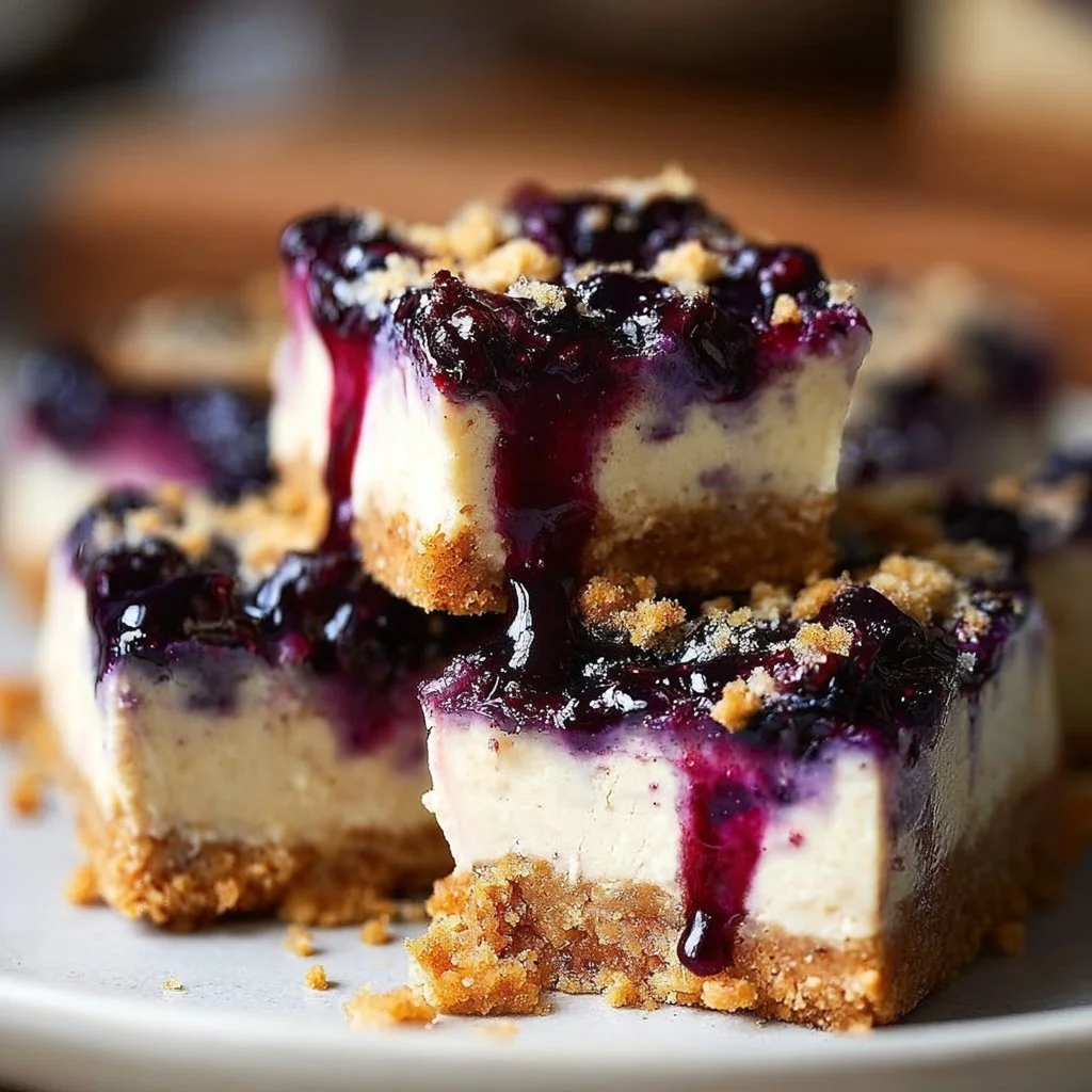 Vegan Blueberry Cheesecake Bars