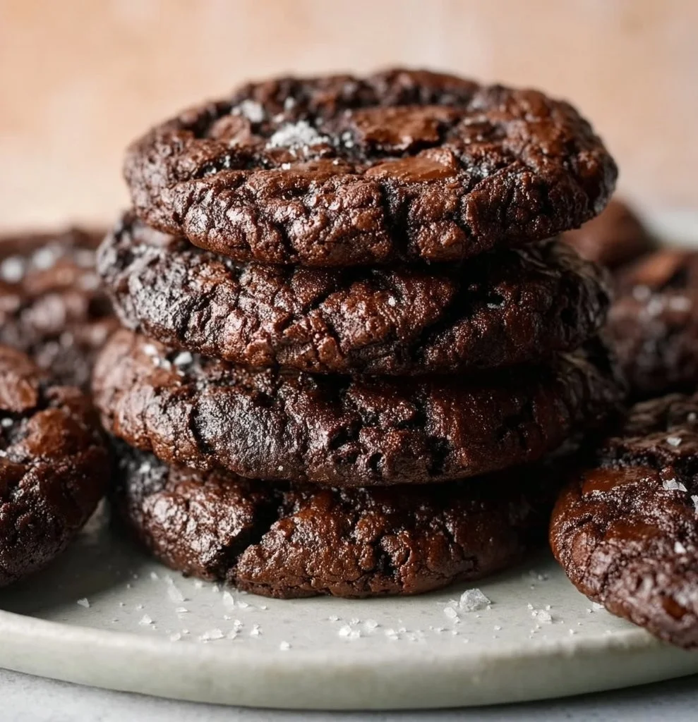 Delicious vegan brownie cookies baked with chocolate and nuts