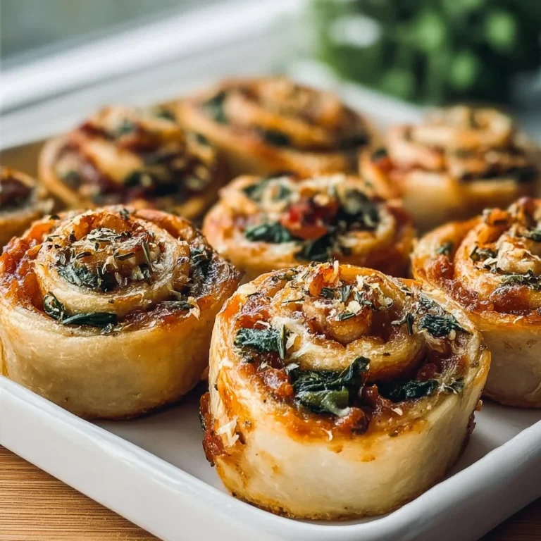 Vegan caramelized onion and spinach pizza rolls, perfect for a tasty snack.