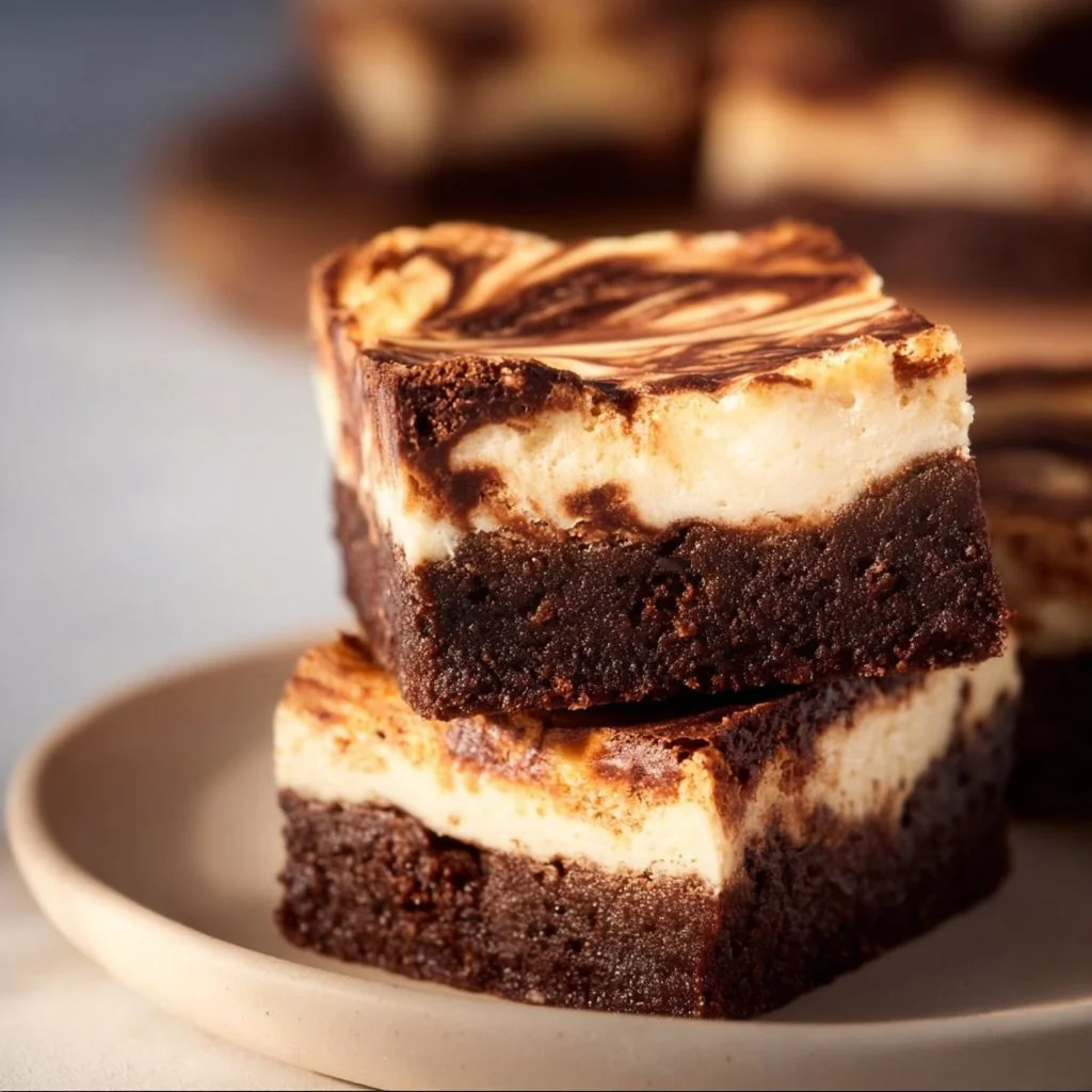 Delicious vegan cheesecake brownies with a creamy texture and rich flavor