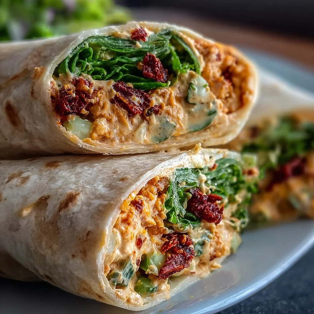 Vegan Creamy Sun-Dried Tomato Wraps