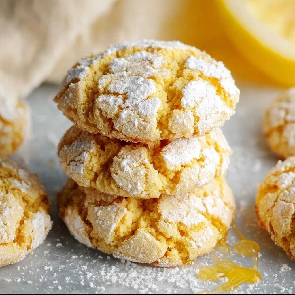 Vegan Lemon Crinkle Cookies