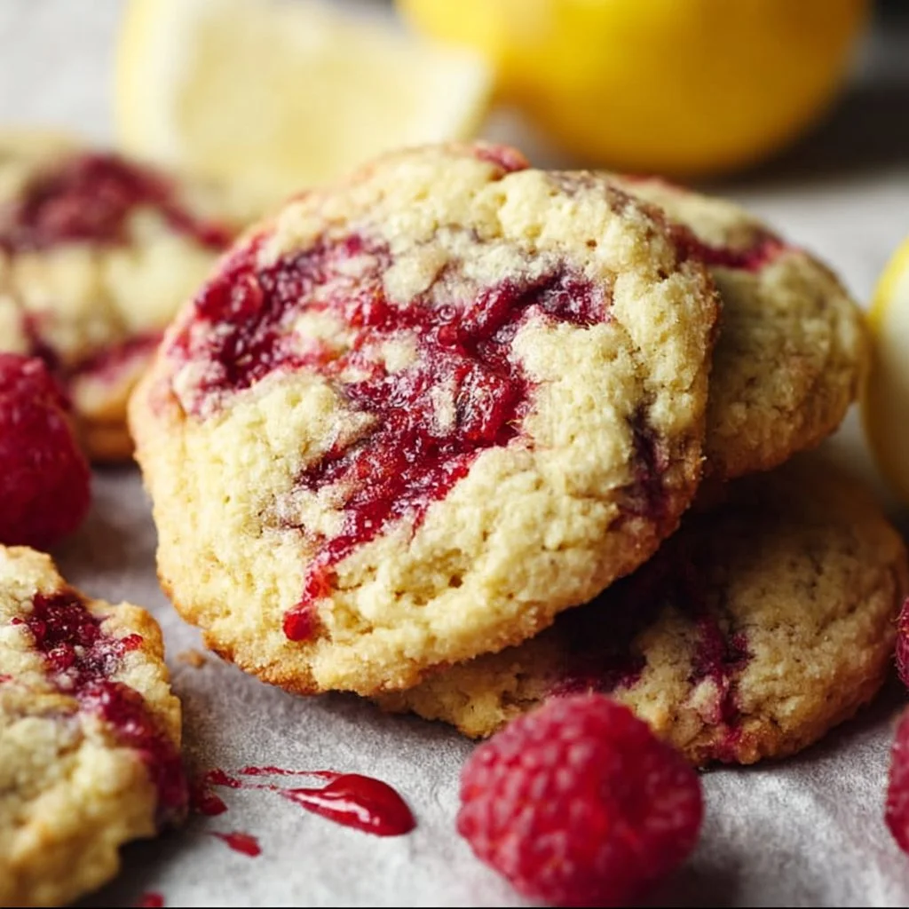 Vegan Lemon Raspberry Cookies