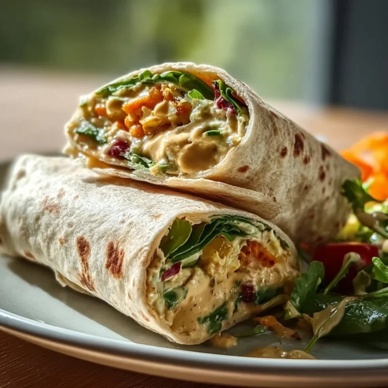 Vegan Lemon Tahini Wraps with fresh vegetables and tahini sauce
