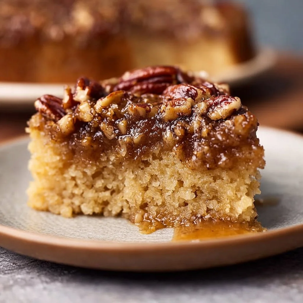 Vegan Pecan Upside Down Cake